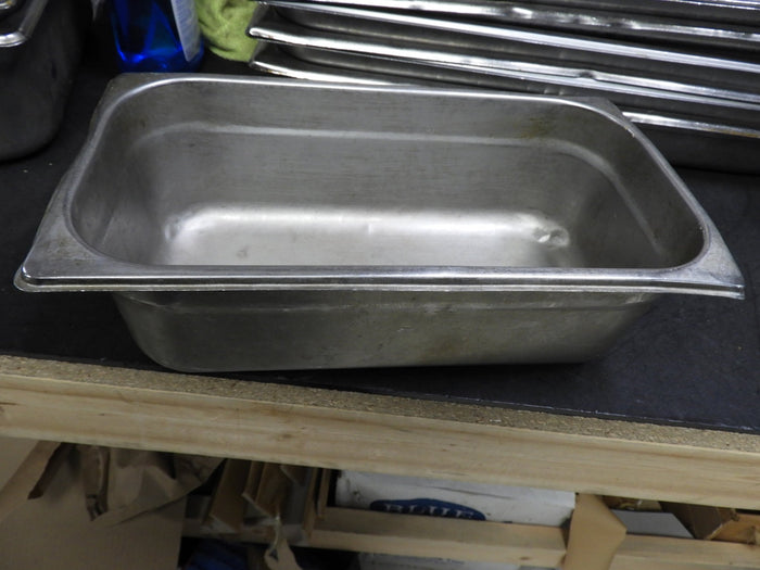 Used 1/3 Size Stainless Steel Steam Table / Hotel Pan - 6" Deep - Falcon Restaurant Supply - 2