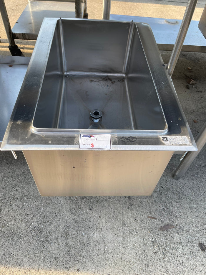 Used 18" John Boos Stainless Steel Ice Bin - SS175 - Falcon Restaurant Supply - 1