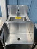 Used 18" Stainless Steel Blender Station with Sink - SS105 - Falcon Restaurant Supply - 1