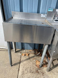 Used 24" Krowne Stainless Steel Under Bar Drainboard - SS107 - Falcon Restaurant Supply - 1