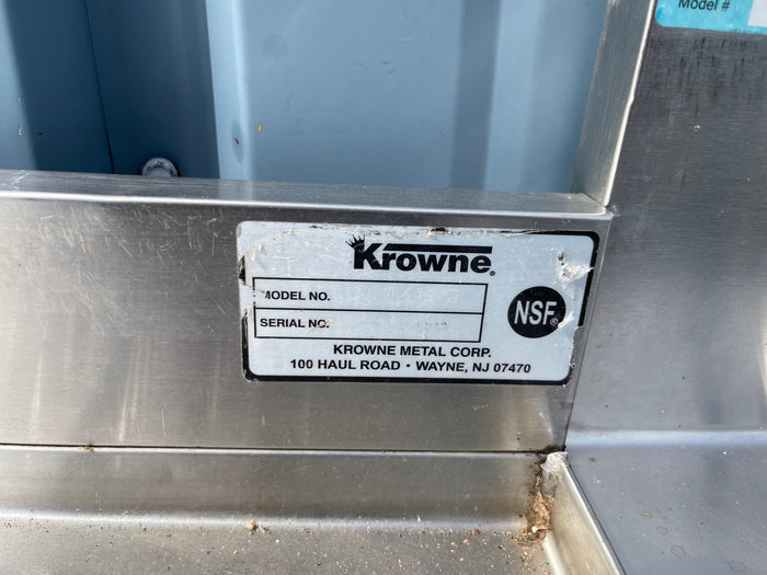 Used 24" Krowne Stainless Steel Under Bar Drainboard - SS107 - Falcon Restaurant Supply - 4