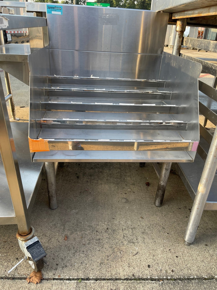 Used 24" Supreme Metal Stainless Steel Bottle Rack - SS222 - Falcon Restaurant Supply - 2