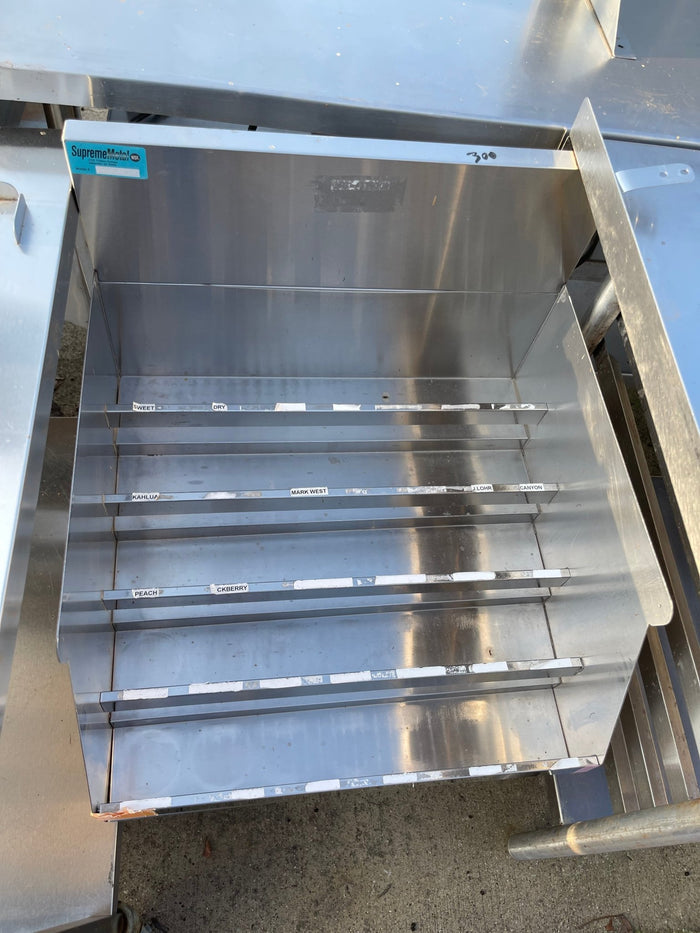 Used 24" Supreme Metal Stainless Steel Bottle Rack - SS222 - Falcon Restaurant Supply - 3