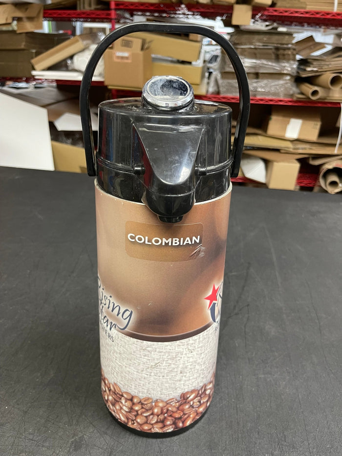 Used 2.5 Liter Insulated Coffee Air Pot Dispenser - Falcon Restaurant Supply - 1