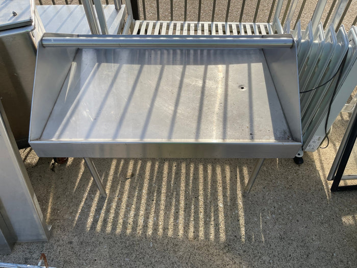 Used 32" Stainless Steel Dish table Sorting Table - SS256 - Falcon Restaurant Supply - 1