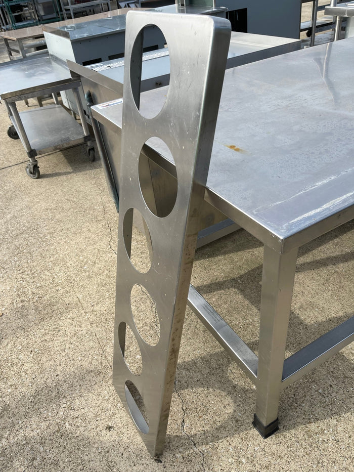 Used 48" Stainless Steel Soup Bar Insert 6 - 7/8" Openings - SS259 - Falcon Restaurant Supply - 2