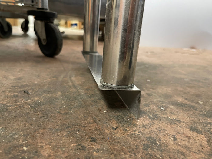 Used 48" x 11.5" Stainless Steel Double Overshelves for 48" Stainless Table - Falcon Restaurant Supply - 4