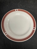 Used 6 - 1/4" Steelite Ambassador Burgundy China Plates Case of 36 - Falcon Restaurant Supply - 1