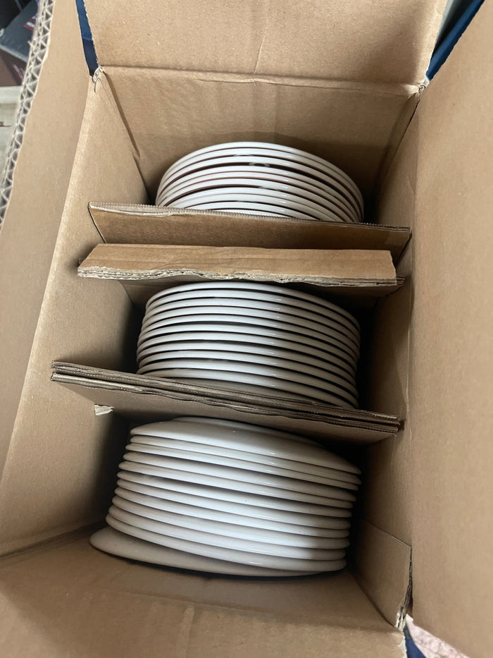 Used 6 - 1/4" Steelite Ambassador Burgundy China Plates Case of 36 - Falcon Restaurant Supply - 4