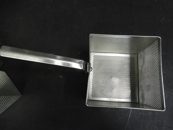 Used 6"x6"x5.25" square Stainless Mesh Frying Basket C IP - Falcon Restaurant Supply - 2