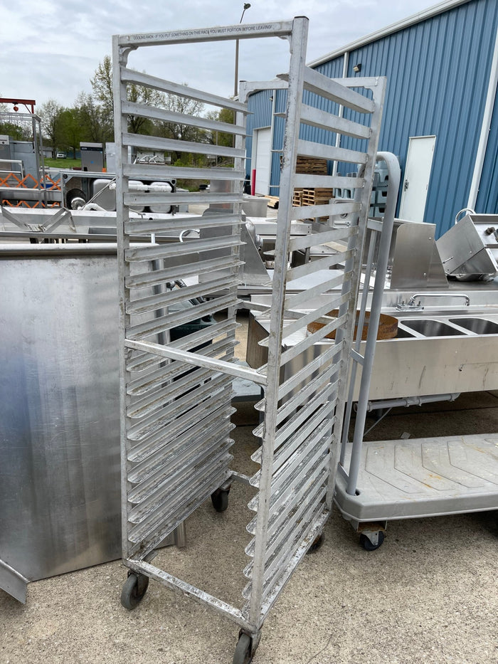 Used Aluminum Full Size Sheet pan Rack with Casters - Falcon Restaurant Supply - 3