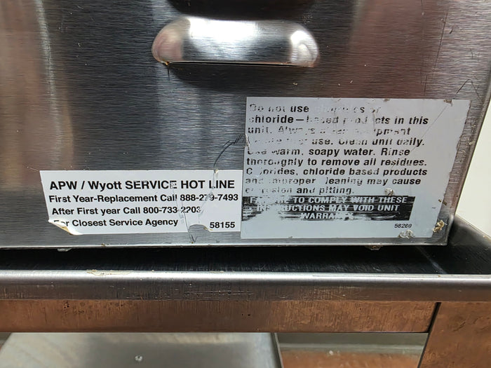 Used APW Wyott W-3VI Countertop Insulated Wet Full Size Pan Food Warmer 120V