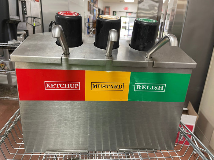 Used Automatic Bar Controls Stainless Steel Countertop Condiment Dispenser - Falcon Restaurant Supply - 1