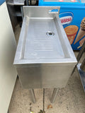 Used BK Resources BKUBD - 12 - 21S Stainless Steel Underbar Drainboard - SS276 - Falcon Restaurant Supply - 1