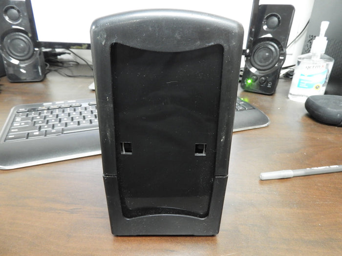 Used Black Plastic Dinning Table Tall Fold Dual Side Napkin Dispenser - Falcon Restaurant Supply - 1