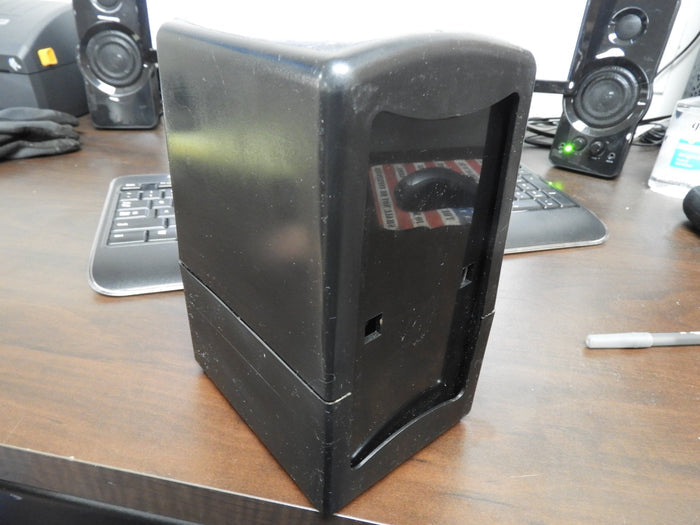 Used Black Plastic Dinning Table Tall Fold Dual Side Napkin Dispenser - Falcon Restaurant Supply - 4