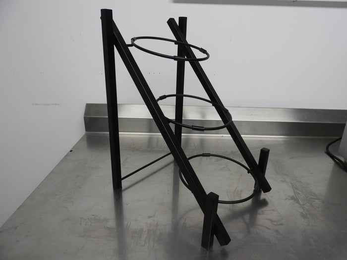 Used Black Three Bowl Countertop Square Tube Tier Display Riser - Falcon Restaurant Supply - 1