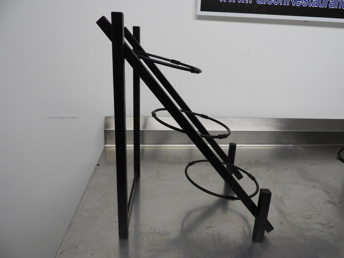 Used Black Three Bowl Countertop Square Tube Tier Display Riser - Falcon Restaurant Supply - 4