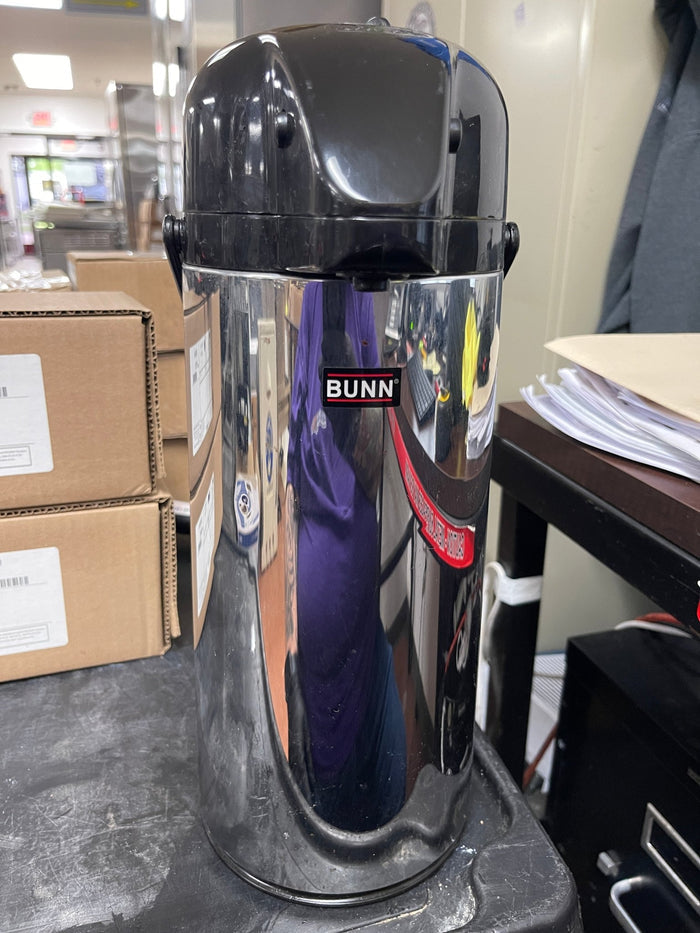 Used Bunn 28696.0002 Push Button Airpot Coffee Server Dispenser 2.15 Liter - Falcon Restaurant Supply - 1