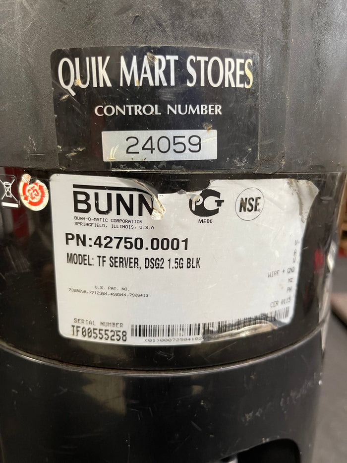 Used Bunn 42750.0001 ThermoFresh® 1.5 Gallon Digital TF Coffee Server - Falcon Restaurant Supply - 3