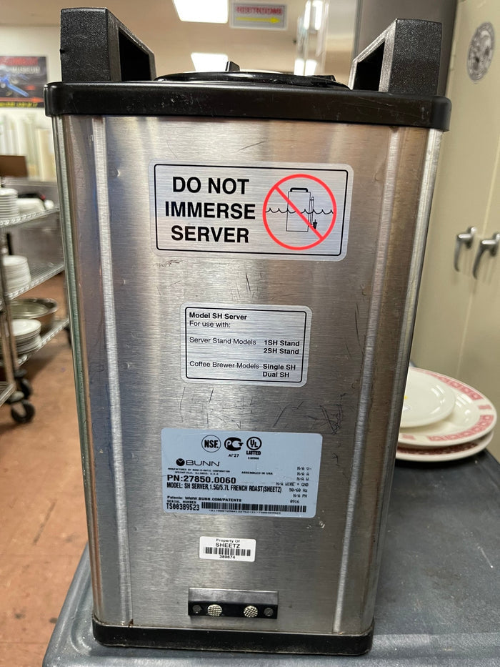 Used BUNN Soft Heat Coffee Server 1.5G/5.7L Stainless Steel 27850.0060 - Falcon Restaurant Supply - 5
