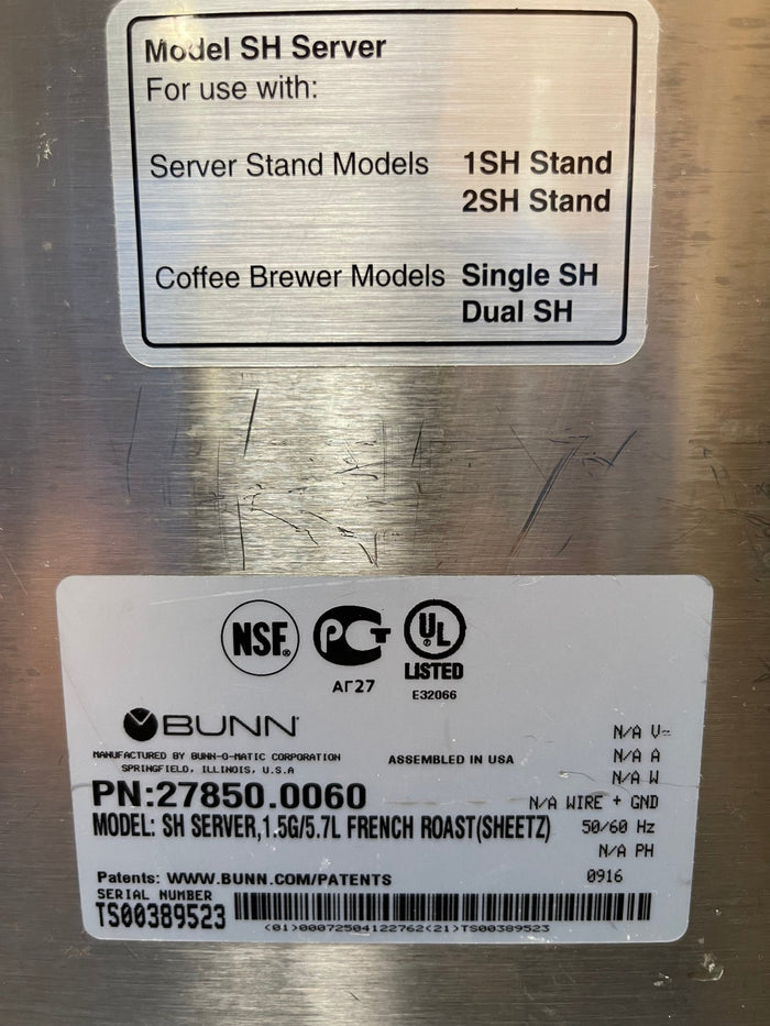 Used BUNN Soft Heat Coffee Server 1.5G/5.7L Stainless Steel 27850.0060 - Falcon Restaurant Supply - 8