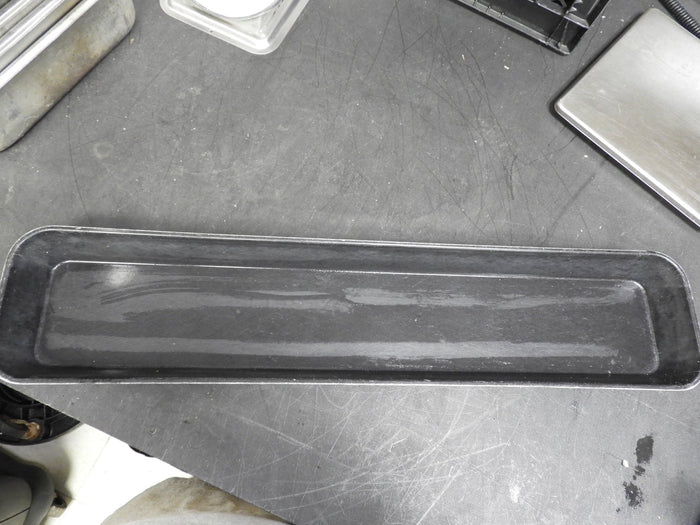 Used Cambro 6302MT142 Black Fiberglass Market Pan 7" x 30" - Falcon Restaurant Supply - 1