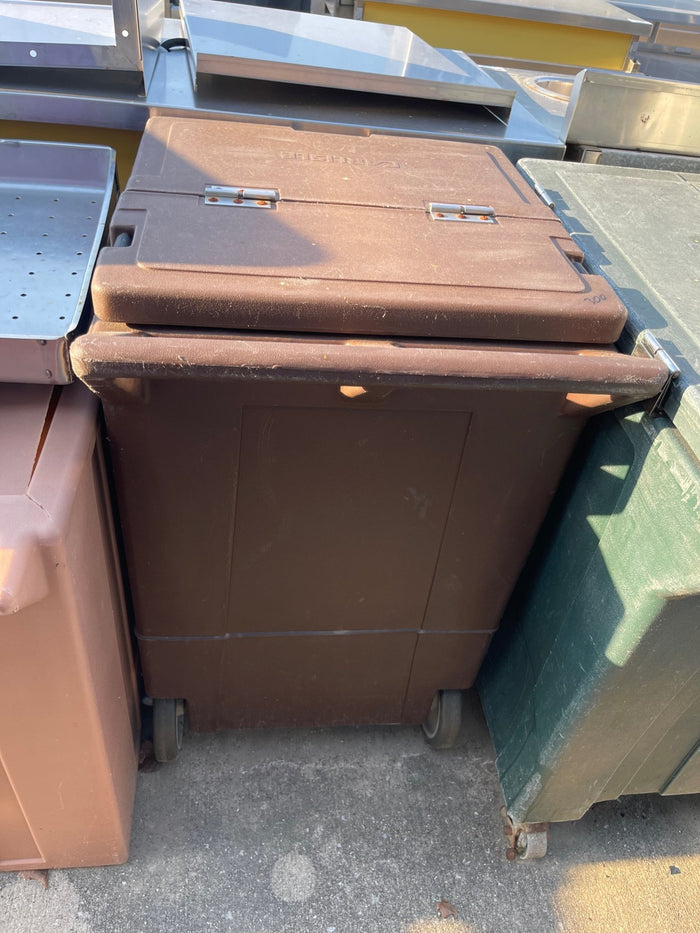 Used Carlisle 125lb Mobile Ice Bin Caddy - SS137 - Falcon Restaurant Supply - 1