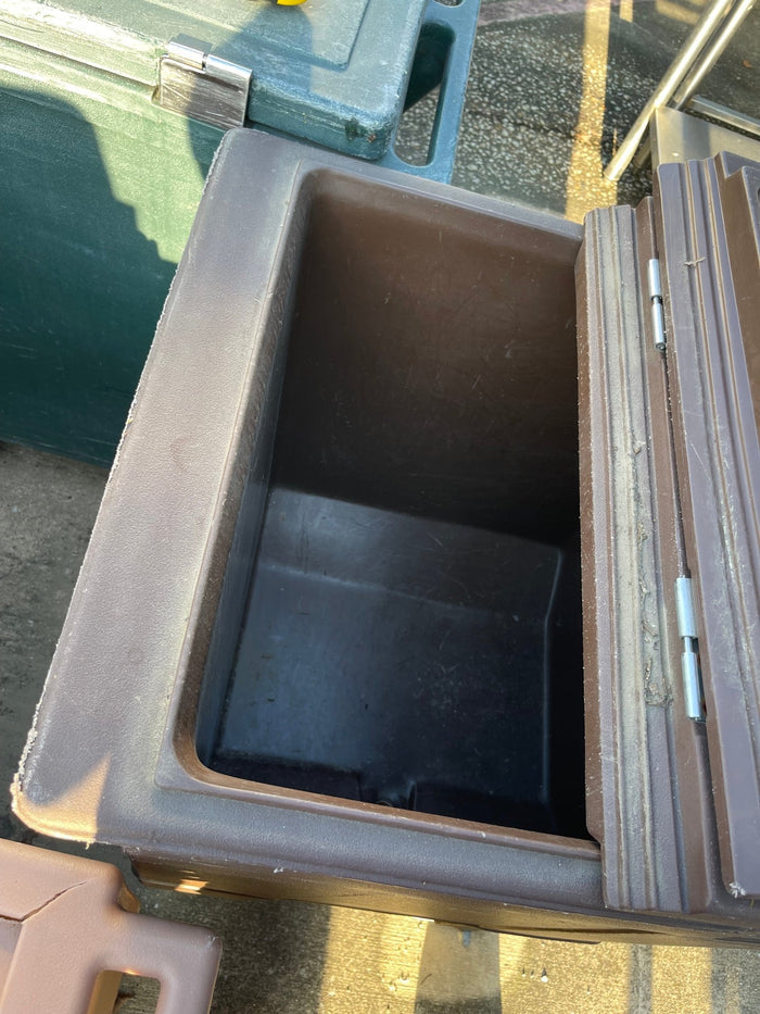 Used Carlisle 125lb Mobile Ice Bin Caddy - SS137 - Falcon Restaurant Supply - 3