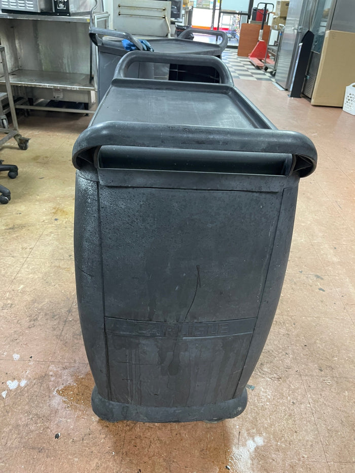 Used Carlisle 3 Shelf Black Utility / Bus Cart 300 lb. Capacity - SS338 - Falcon Restaurant Supply - 2