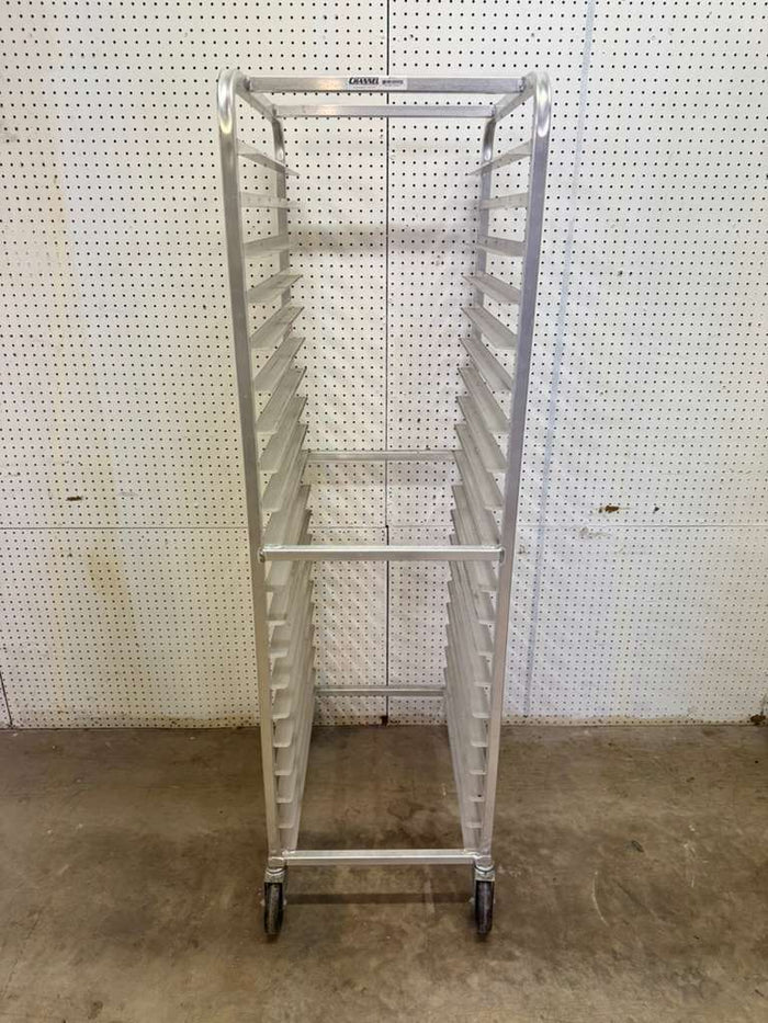 Used Channel 20 Slot Sheet Pan Rack on Casters - Falcon Restaurant Supply - 1