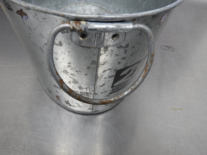 Used Coors Light Galvanized College Teams Oval Beer Bucket - Falcon Restaurant Supply - 4