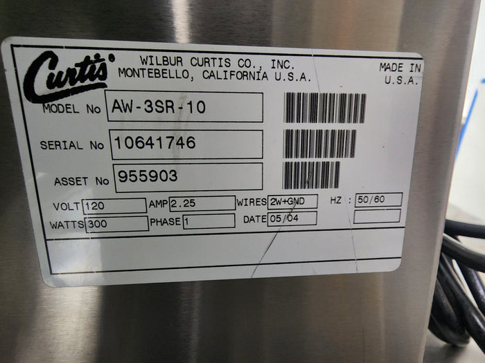 Used Curtis AW - 3SR - 10 3 Station Step - Up Coffee Pot Warmer, 120v - Falcon Restaurant Supply - 3