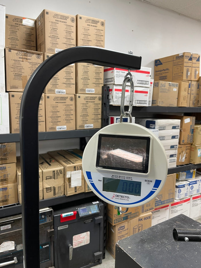 Used Detecto SCS30 Digital Solar Hanging Scale 30lb Capacity with Stand - Falcon Restaurant Supply - 2