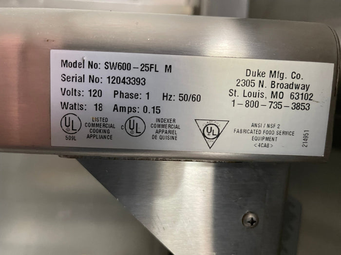 Used Duke SW600 - 25fl 1 Compartment Steam Table Food Warmer Serving Counter 120V - Falcon Restaurant Supply - 5