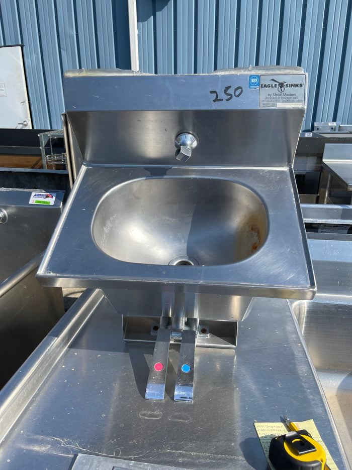 Used Eagle Stainless Steel Hands free Sink - SS147 - Falcon Restaurant Supply - 1