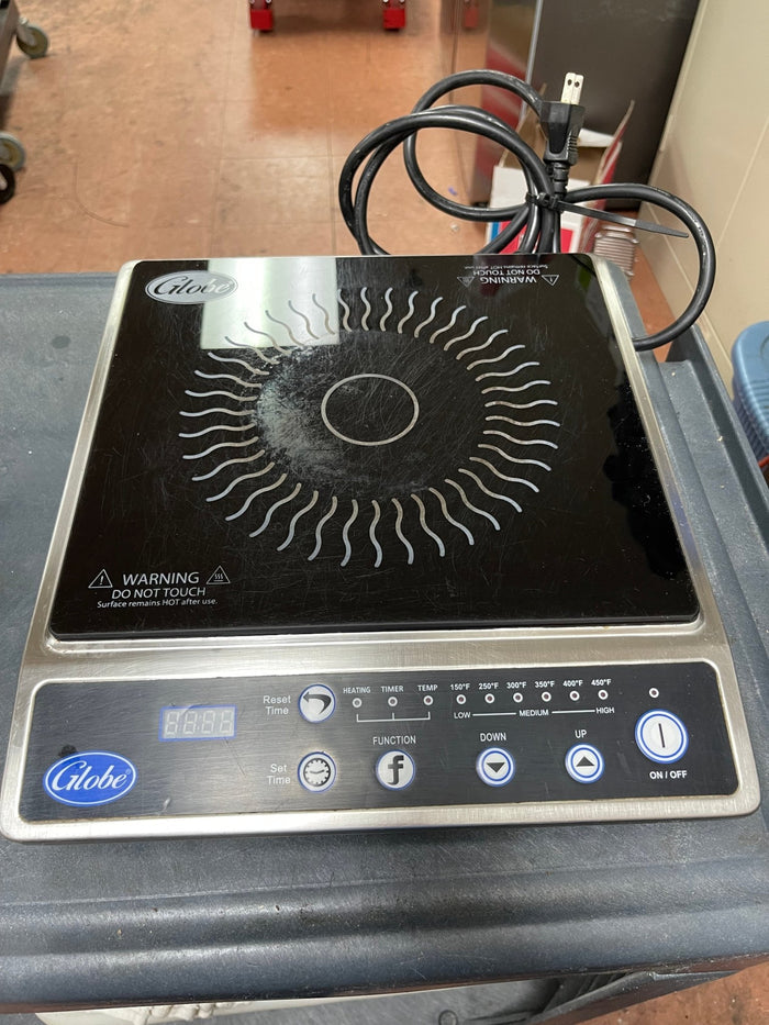 Used Globe IR1800 Ceramic Countertop Induction Range 120V 1800W - JS - Falcon Restaurant Supply - 1
