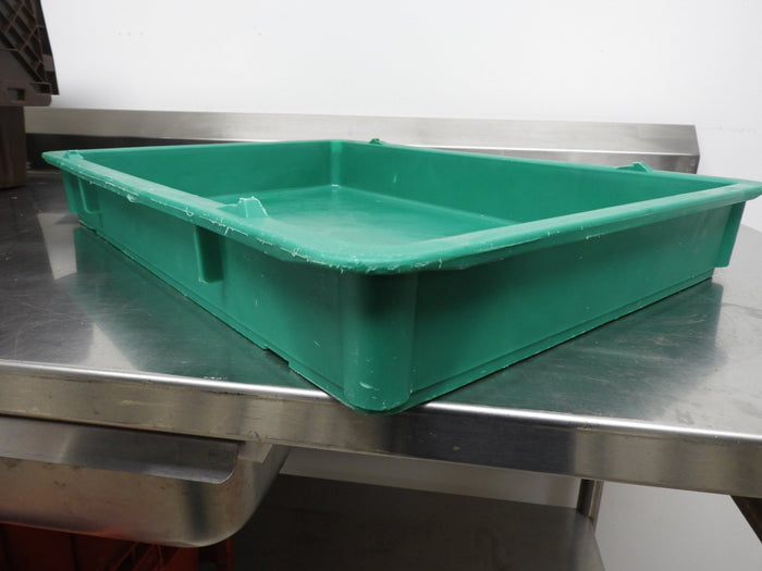 Used Green DoughMate CPT - 7D Commercial Plastic Dough Tray 26"Lx18"Wx3"H - Falcon Restaurant Supply - 4