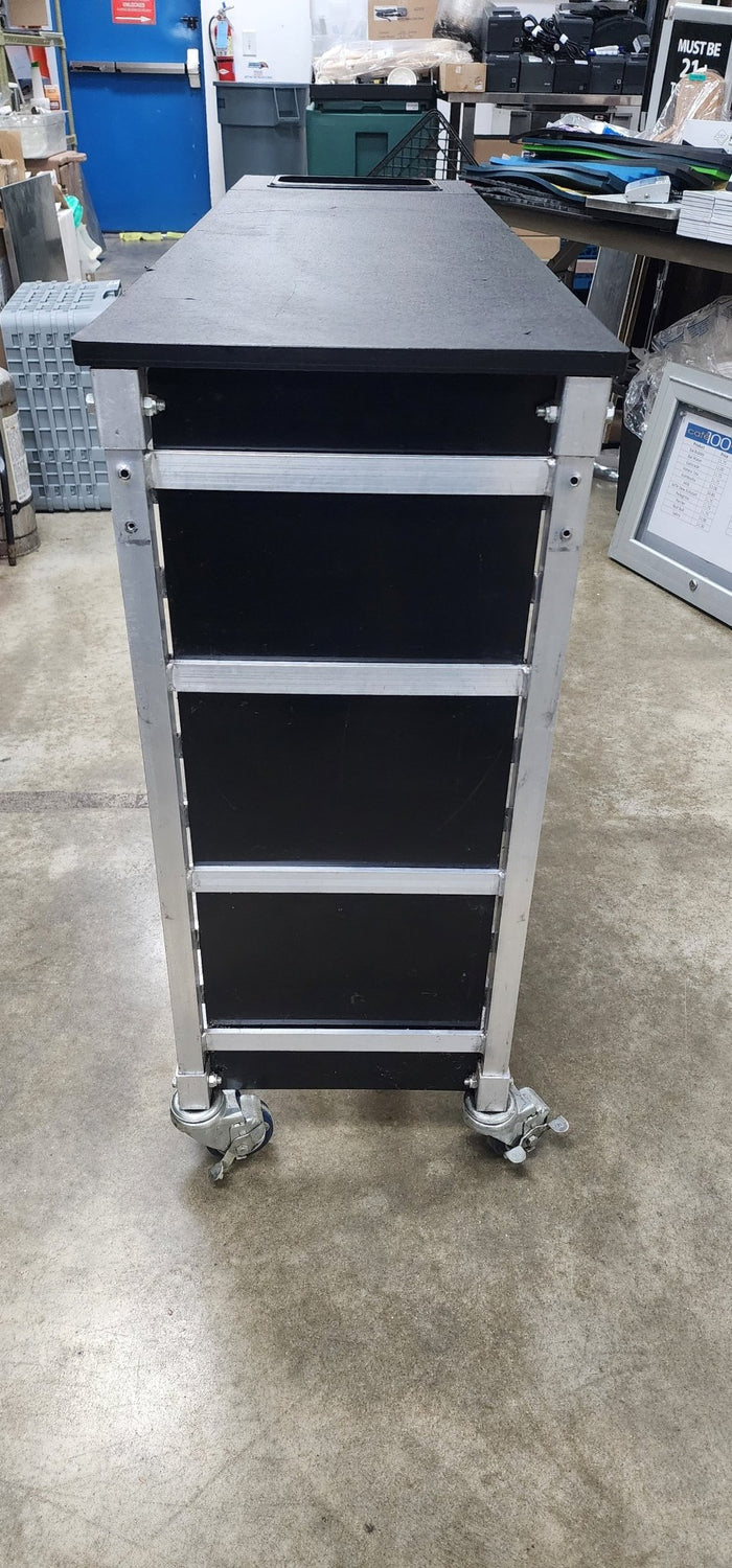 Used Half Size Sheet Pan Cart w/Tray 50.5" L x 14" W x 34" H - Falcon Restaurant Supply - 6