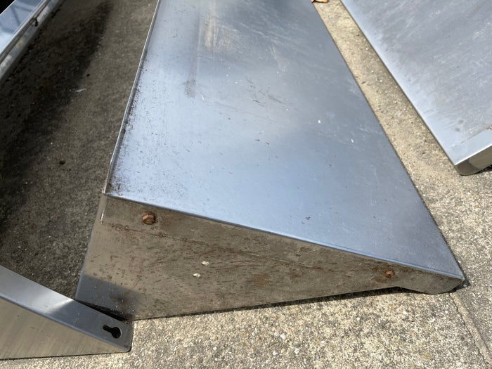 Used John Boos EWS8 - 1696 Wall Mounted Shelf, 96"W x 16"D, Stainless Steel - SS263 - Falcon Restaurant Supply - 2