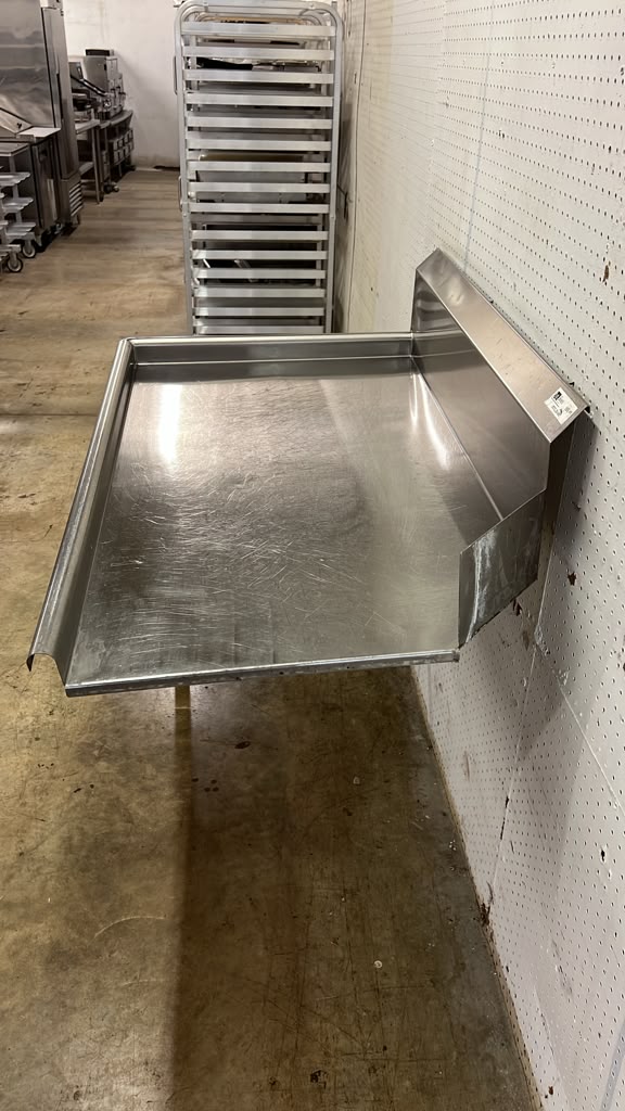 Used John Boos JDTC-20-48L 48" Clean Dishtable w/ 16 ga Stainless Legs - STS