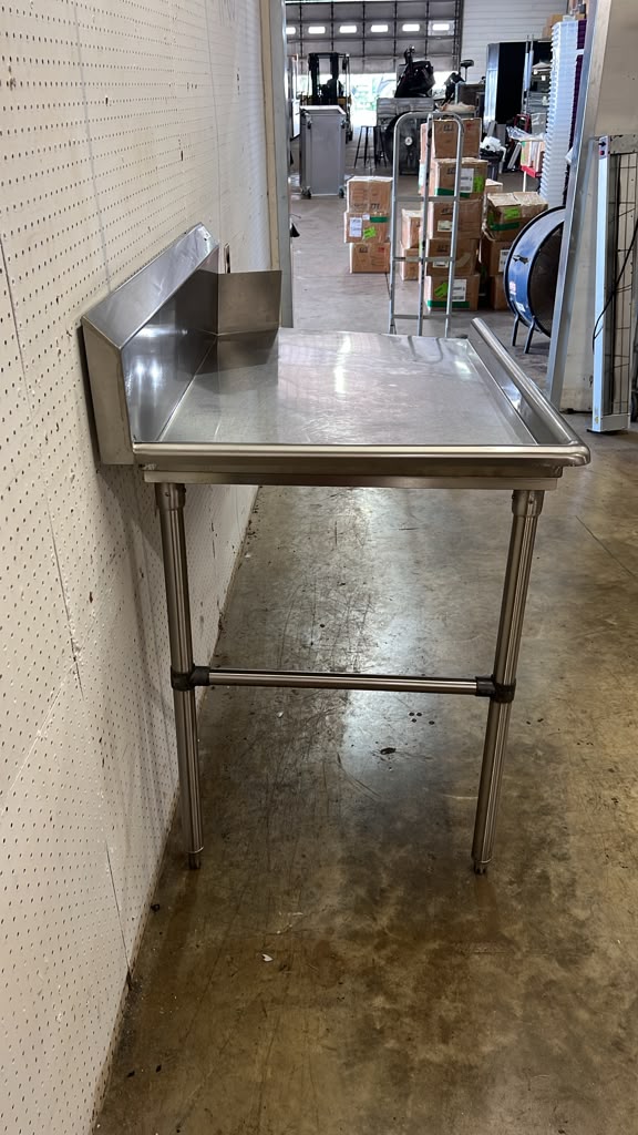 Used John Boos JDTC-20-48L 48" Clean Dishtable w/ 16 ga Stainless Legs - STS