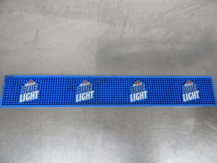 Used Labatt Blue Light Beer Tap Bar Mat Drip Catcher 23.25"x3.5" - Falcon Restaurant Supply - 1