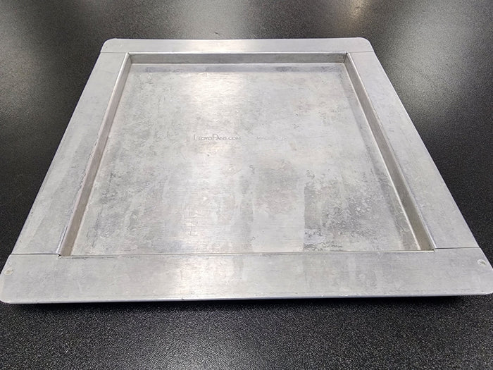Used LloydPans Pizza Pan Separator / Lid for 9.5" x 9.5" Sicilian Pan - Falcon Restaurant Supply - 1
