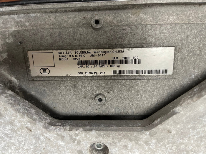 Used Mettler Toledo 8270 Commercial Counter Weighing Scale - 50lbs - Falcon Restaurant Supply - 7
