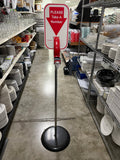 Used Microframe Turn - O - Matic Take A Number Ticket Dispenser with Floor Stand - Falcon Restaurant Supply - 1