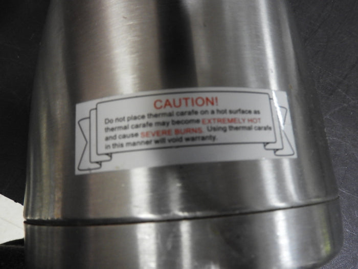 Used Newco 111386 1.2L Vaculator Thermal Carafe - Stainless Steel - Falcon Restaurant Supply - 6