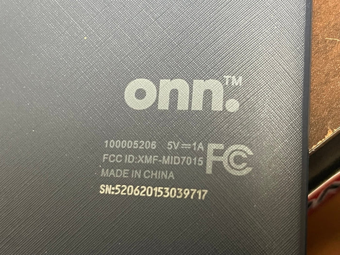 Used ONN 100005206 Surf Tablet 7" 16GB Android - Navy Blue with OrderLogic Installed for Restaurants. - Falcon Restaurant Supply - 5