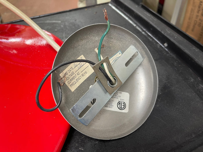 Used Red Industrial Warehouse Style Pendant Light - 22.75" Diameter - Falcon Restaurant Supply - 6