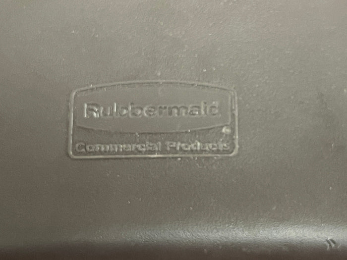 Used Rubbermaid 35 Gallon Plastic Square 2 Door Trash Can on Casters - FG9  - SS406